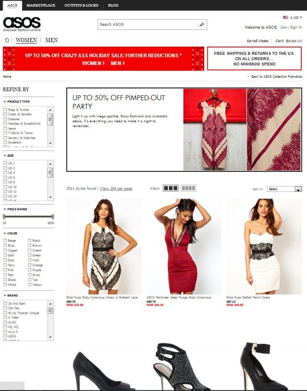 clothing internet shopping websites
