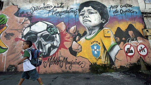 Anti-FIFA World Cup arts appearing across Brazil